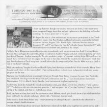 Temple Beth-El Newsletter November 2017