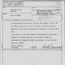 Speed Letter regarding charges for cemetery lots