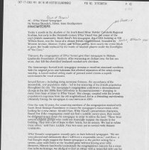 Draft of article concerning Sons of Israel Synagogue