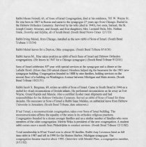 Chronology of the rabbinate