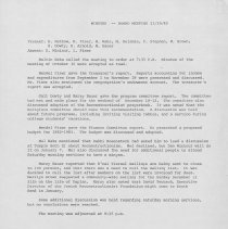 Minute of the Board of Directors, November 29, 1982