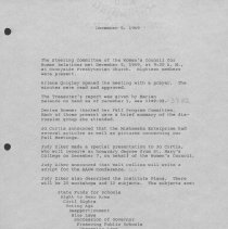 Minutes from December 5, 1969 meeting