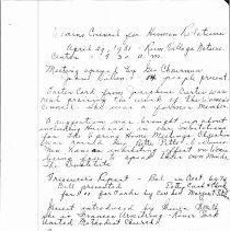 Minutes from meetings held in 1981