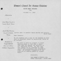 Correspondence to Senators and Representatives