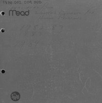 Treasurer's Book 1982-1985