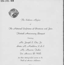 Program from 30th Anniversary of NCCJ