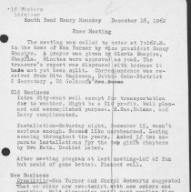 Minutes of BBG Executive Meeting, December 18, 1962