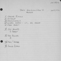 AZA Ben-Gurion meeting agendas, 1976