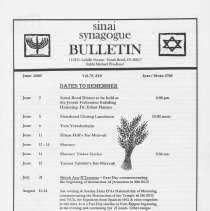 Sinai Synagogue Bulletin, June, 2005, Vol. 75, #10
