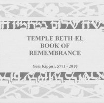 Temple Beth-El Book of Remembrance, Yom Kippur, 5771 - 2010