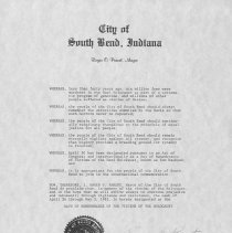 Proclamations from the cities of South Bend, Mishawaka, and Elkhart regardi