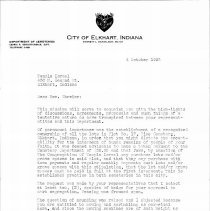 Correspondence from Cedric Schlotterback to to Temple Israel