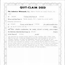 Quit-Claim Deed of portion of Rice Cemetery from Irving Mishkin and Bertha