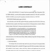 Land contract for property between Temple Israel and Faith Temple Church, S