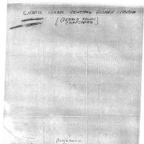 Diagram showing burials in Sharis Israel Cemetery, Goshen, Indiana