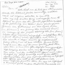 Handwritten letter from Unknown first name Rosen to Albert Davidson, receiv