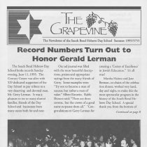 The Grapevine, the newsletter of the South Bend Hebrew Day School, Summer,