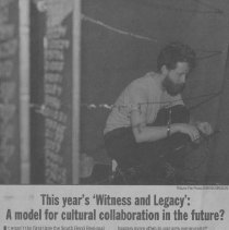 South Bend Tribune article and photograph, "This year's 'Witness and Legacy