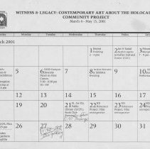 Calendar of events for Witness & Legacy