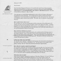 Instructions to docents for Witness and Legacy Program