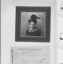 Betti Plaut (nee Herzog); receipt from Wabash Temple