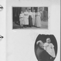 Owners and employees of Plaut store; Dave Plaut holding son, Sidney