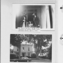 Upper photo of Dave and Betti Plaut with grandson; lower photo of their hom