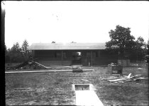 Wooden building under construction