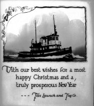 Foss Tug & Launch Christmas greeting card