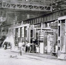 Charging and open hearth furnace