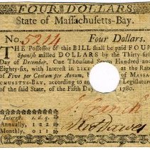 Massachusetts Four Dollar Front Side