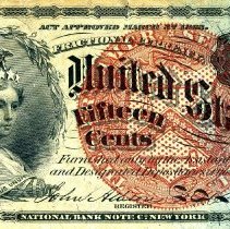 Fourth Series Fractional $.15 Note Front