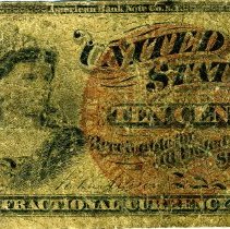 Fractional $.10 Fourth Issue Front