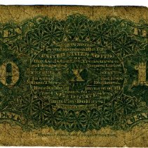 Fractional $.10 Fourth Issue Back