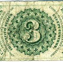 Confederate $.03 Note 1912144A Back