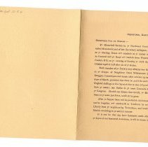 invitation letter and ticket to 10th anniversary party March 18, 1908