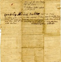 Warning for Precinct Meeting, September 19, 1785