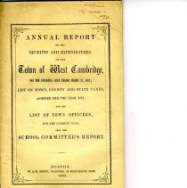 Annual Report Town of West Cambridge 1862
