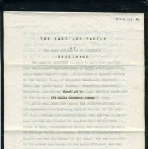 The Name and Family of Henderson