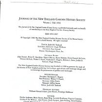 Journal of the New England Garden History Society