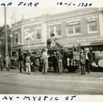 Cellar Fire, 12/1/1930, Mass Av and Mystic St (Hutchinson Co. Market)