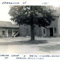 13 -17 Franklin St, 1937, Blacksmith shop + Wagon + Wheel Right shops