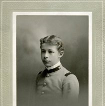 Boy in military school uniform