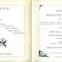 Sixteenth Graduation of Cotting High School and Class List