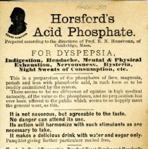 back, Horsford's Acid Phosphate