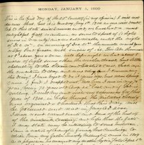 Diary, George Y. Wellington, 1900