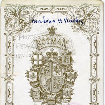 Back of Cabinet Card