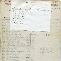 Sample pack with attached note