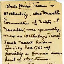 Note about Black Horse Tavern