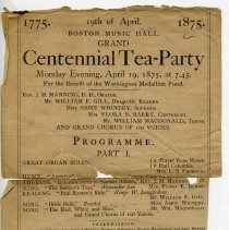 Advertisement - Centennial Tea Party 1875
